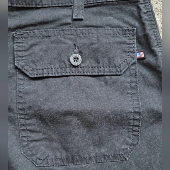 Vintage Polo Jeans Company Womens Black Cotton New Dunne Shorts, Size 8 - Picture 3 of 7